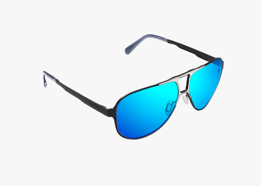 Clink Gun Metal Matte / Blue Mirror Polycarbonate