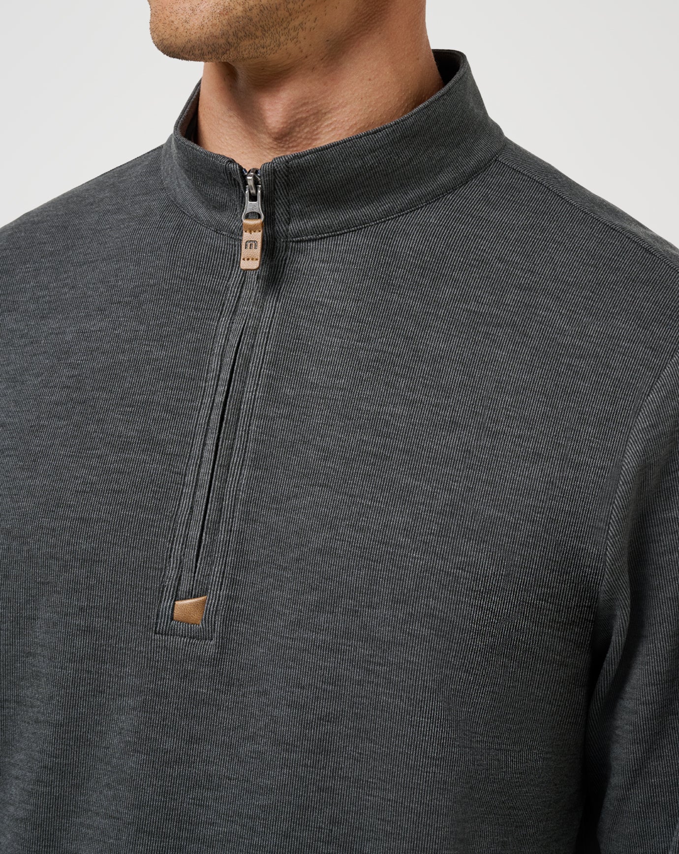 Cloud Sweater 1/4 Quarter Zip - Heather Black