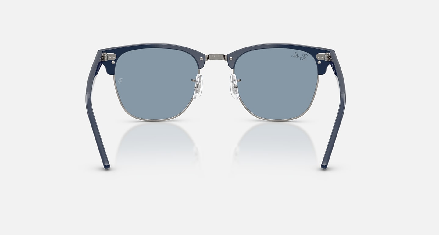 Clubmaster Matte Blue on Gunmetal w/ Blue Lens RB3016