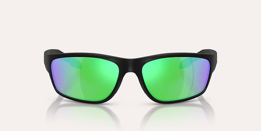 Craggy Matte Black w/ Green Reflex Polarized