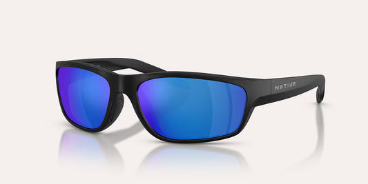 Craggy Matte Black w/ Blue Reflex Polarized