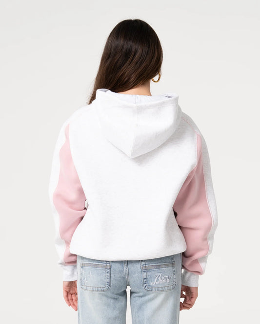 Rusty Cyberwaves Oversized Hooded Fleece - Marle / Pink