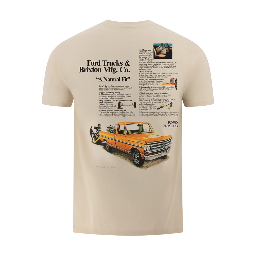 Brixton x Ford 71’ Pickup Tee - Wimbledon White
