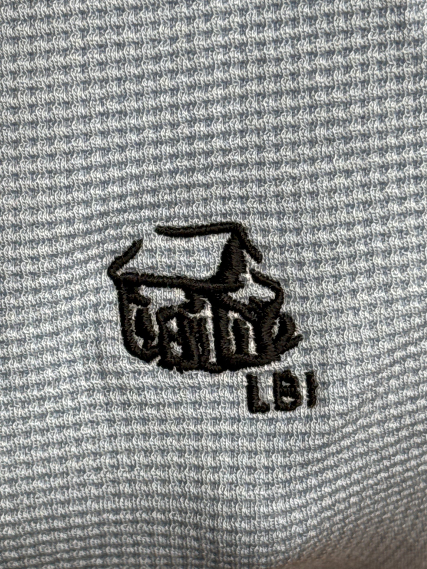 Performance Waffle Quarter Zip - Dusty Blue