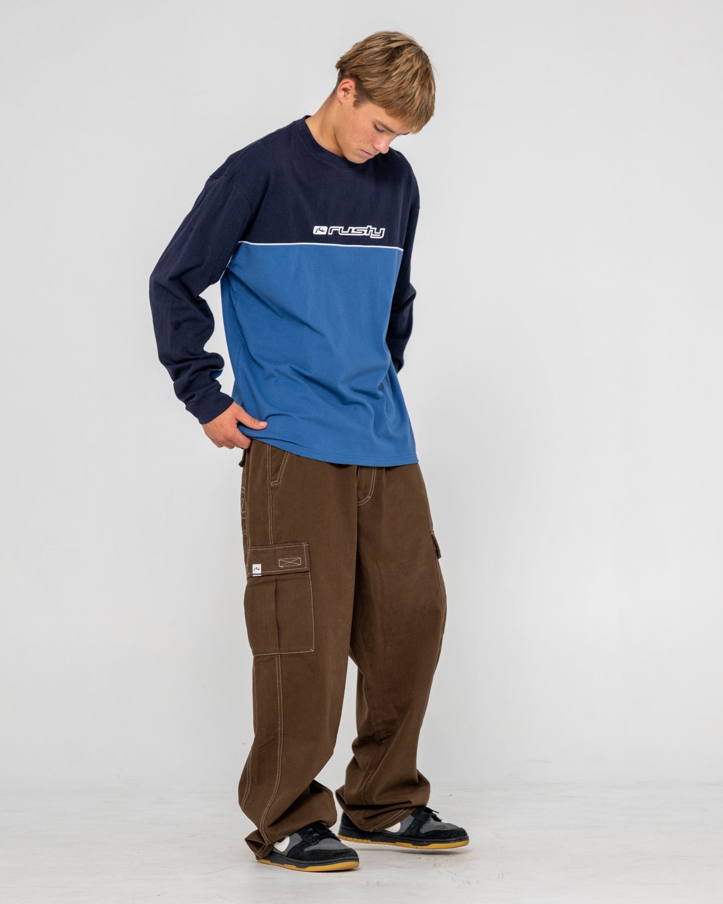 Rusty Infinity L/S Tee - Atlantic Blue