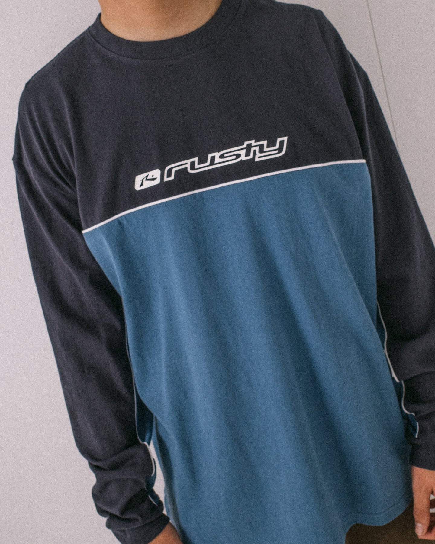 Rusty Infinity L/S Tee - Atlantic Blue