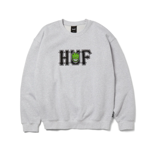 HUF x Spitfire Union Crewneck - Heather Grey