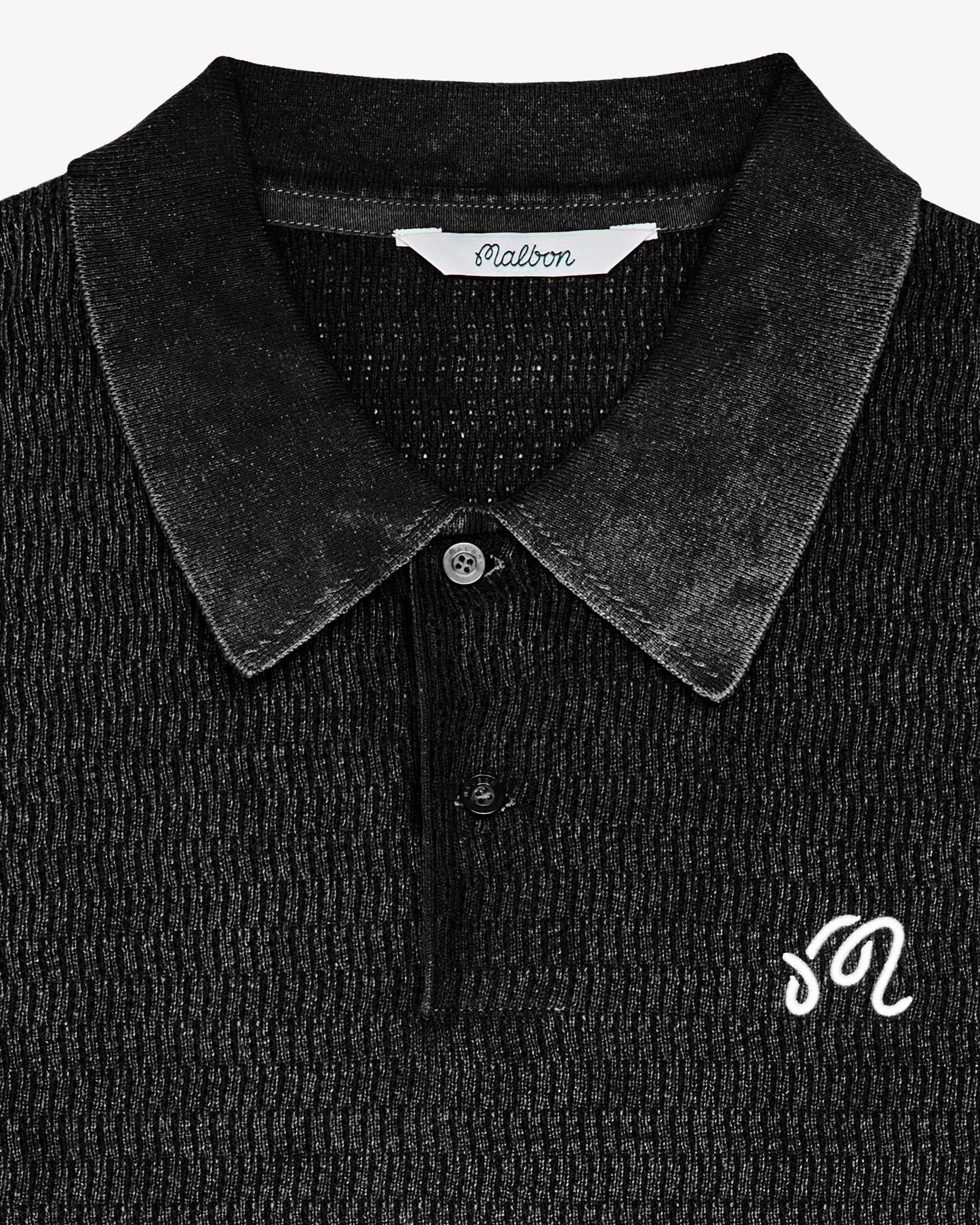 Malbon Brickwork Polo - Black