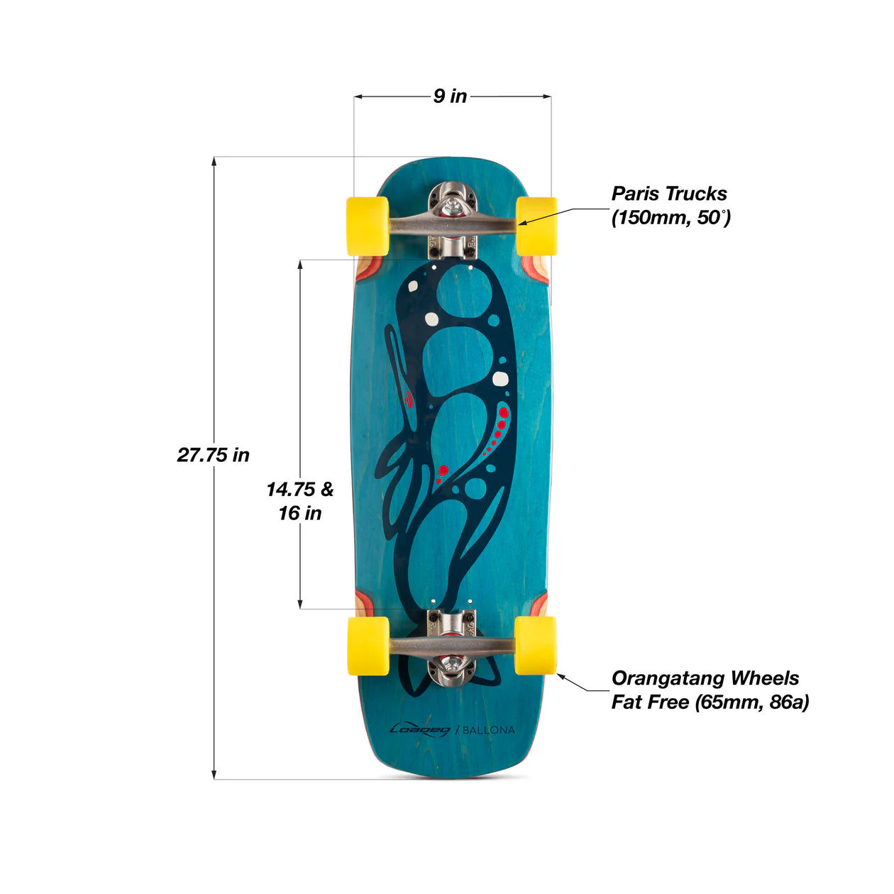 Loaded Ballona Longboard Complete - Moby