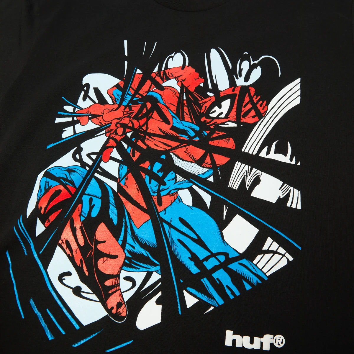 HUF x Spider-Man Entangled Washed Tee - Washed Black