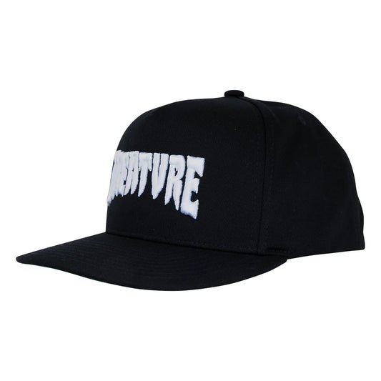 Creature Mono Logo Snapback Hat - Black