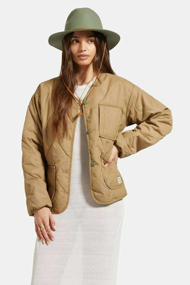 Brixton Delilah Quilted Jacket - Khaki