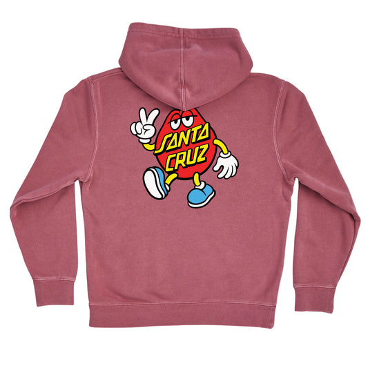 Santa Cruz Youth Dot Guy Hoodie Hooded Sweatshirt - Pigment Maroon