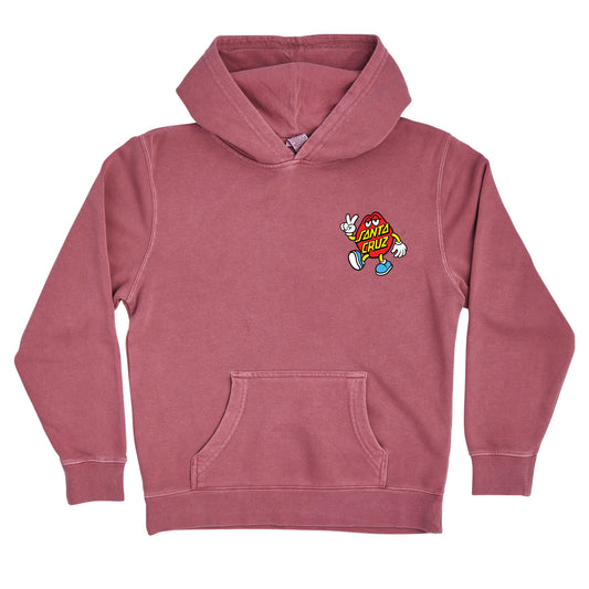 Santa Cruz Youth Dot Guy Hoodie Hooded Sweatshirt - Pigment Maroon