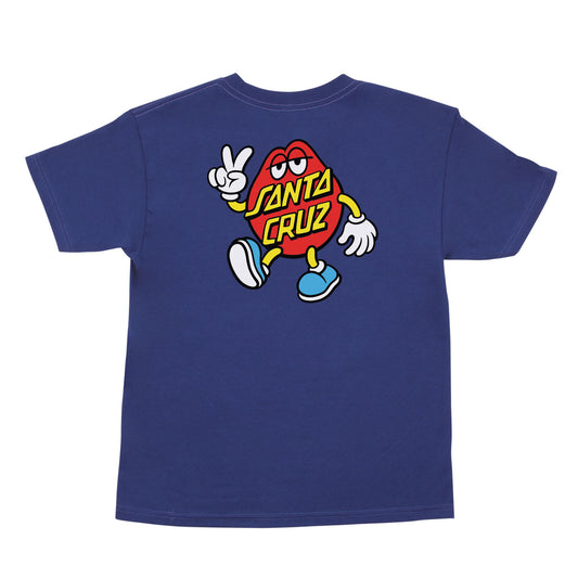 Santa Cruz Youth Dot Guy Tee - Cobalt