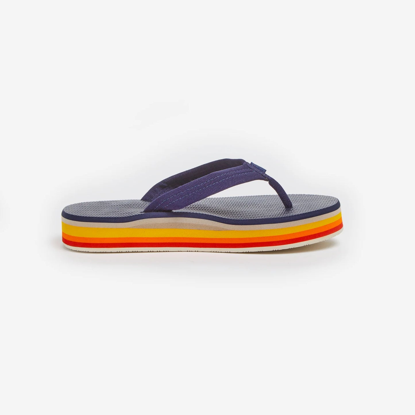 Women's Dunes Platform Flip Flops - Sunset w/ Navy Blue