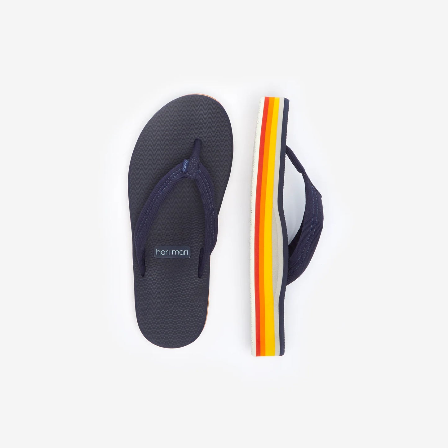 Women's Dunes Platform Flip Flops - Sunset w/ Navy Blue