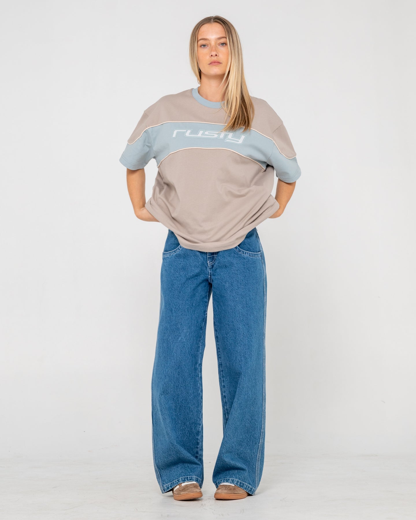 Rusty Kinetic Oversize Tee - Ultimate Grey