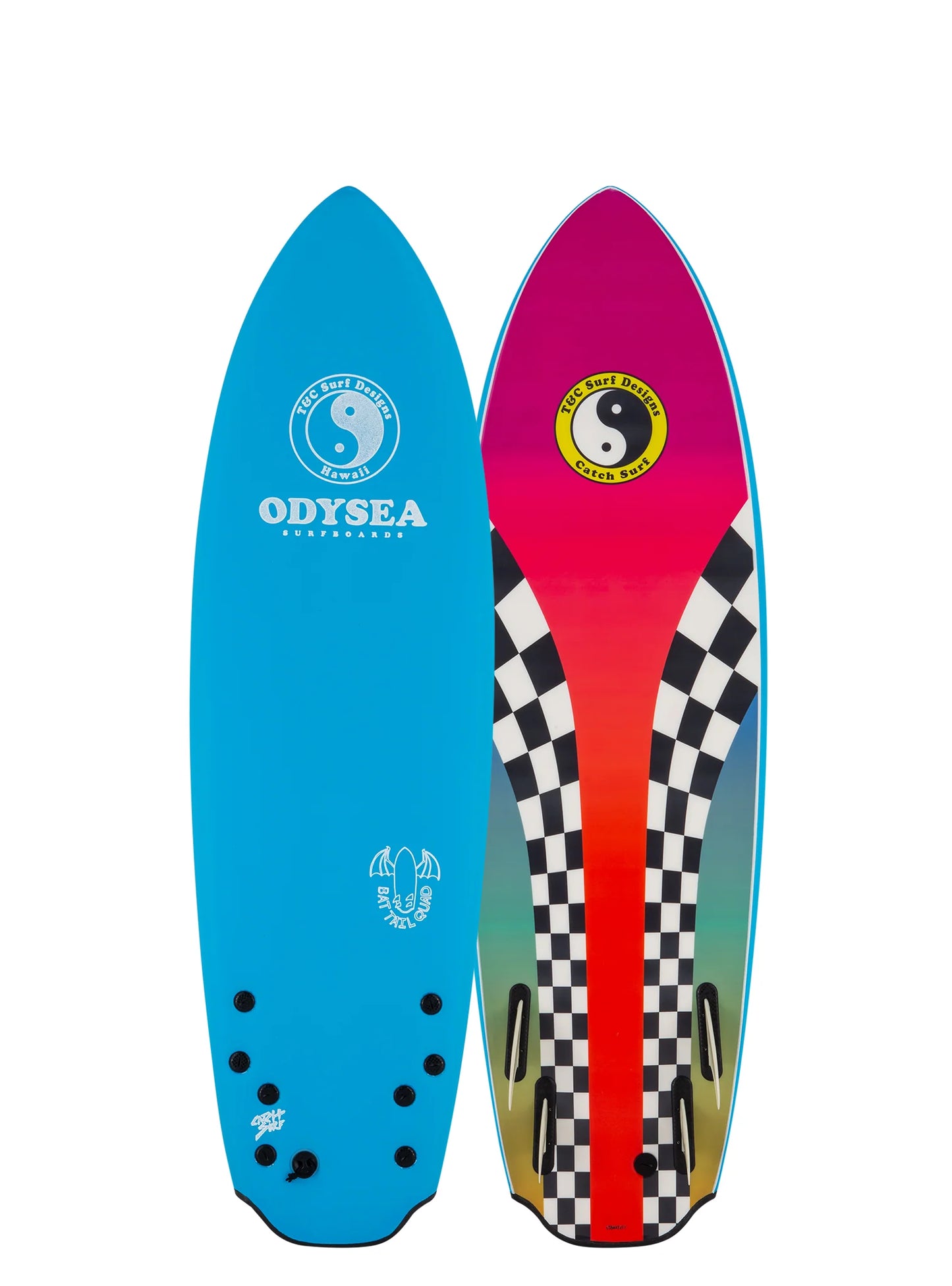 Odysea Bat Tail Quad 5'8" T&C Surf Designs® - Blue