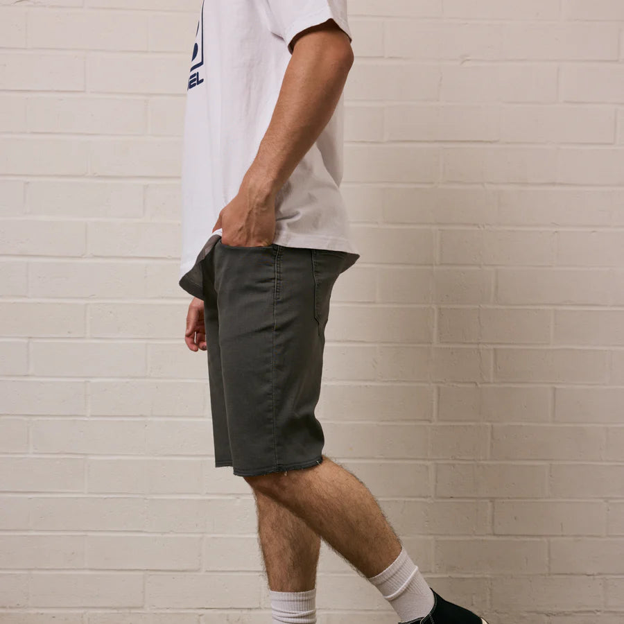 Ezekiel Now Denim Wash Short - Dark Grey