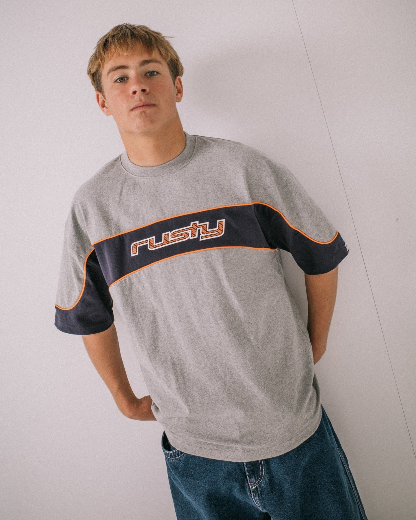 Kinetic Short Sleeve Heavy Tee - Grey Marle