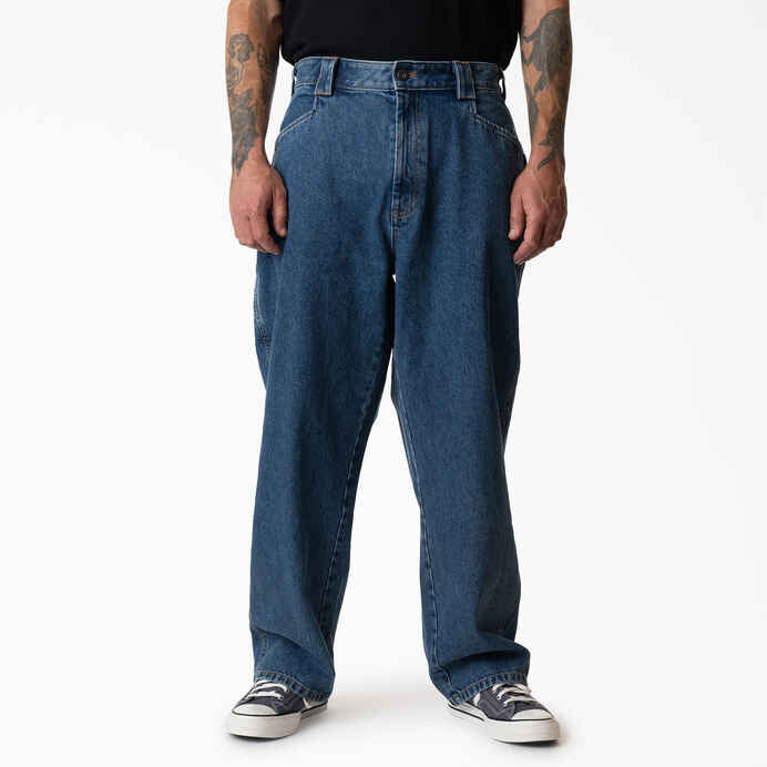 Dickies Skateboarding Mike Anderson Loose Fit Stonewash Denim Jean - Indigo Blue