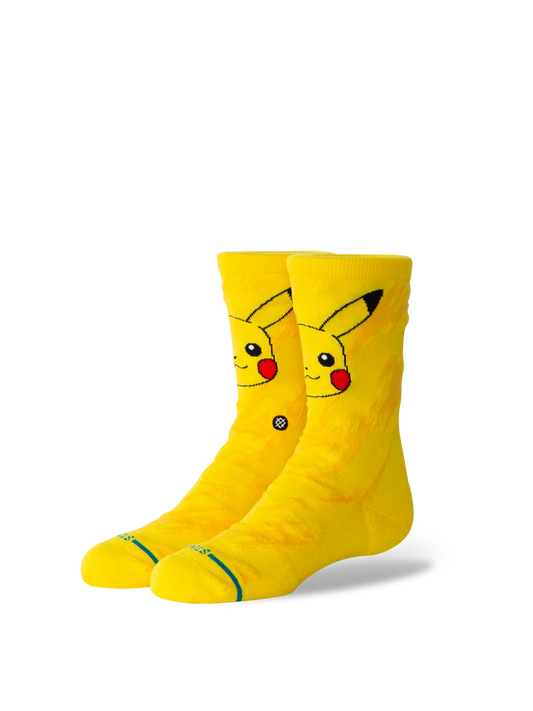 Stance Pikachu Bolt Kids Crew - Yellow