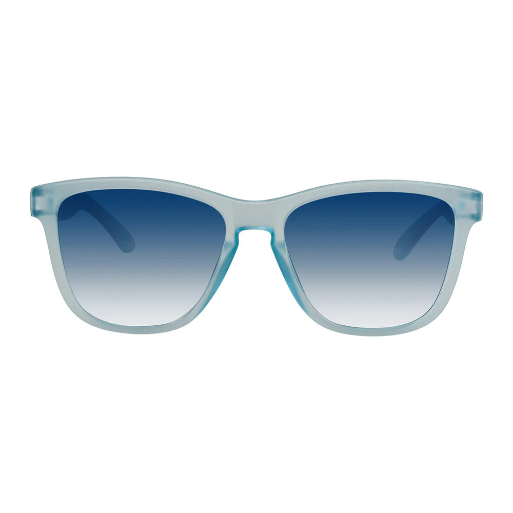 Cassette Optics Easy Livin X Sunglasses - Matte Baby Blue / Polarized Blue Gradient Lens