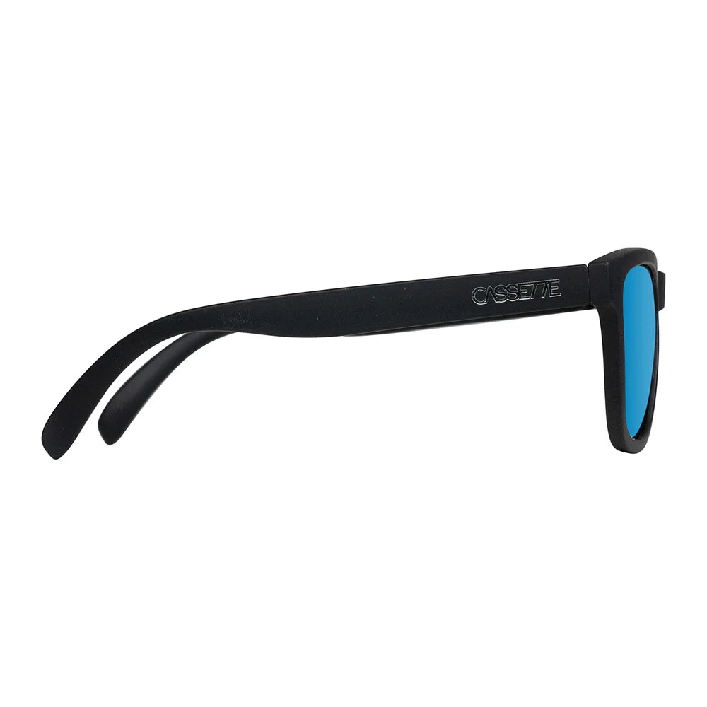 Cassette Optics Easy Livin Sunglasses - Matte Black / Blue Mirror Polarized Lens
