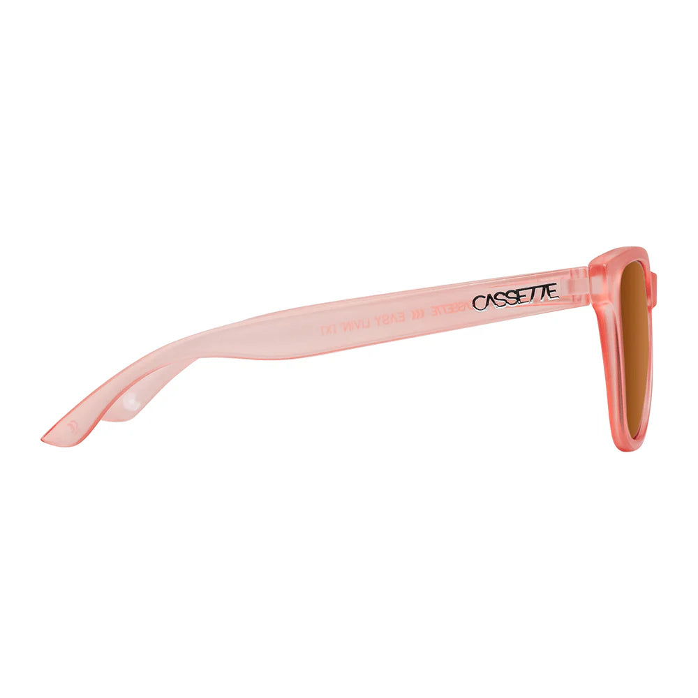Cassette Optics Easy Livin X Sunglasses - Matte Pink Lady / Polarized Amber Lens