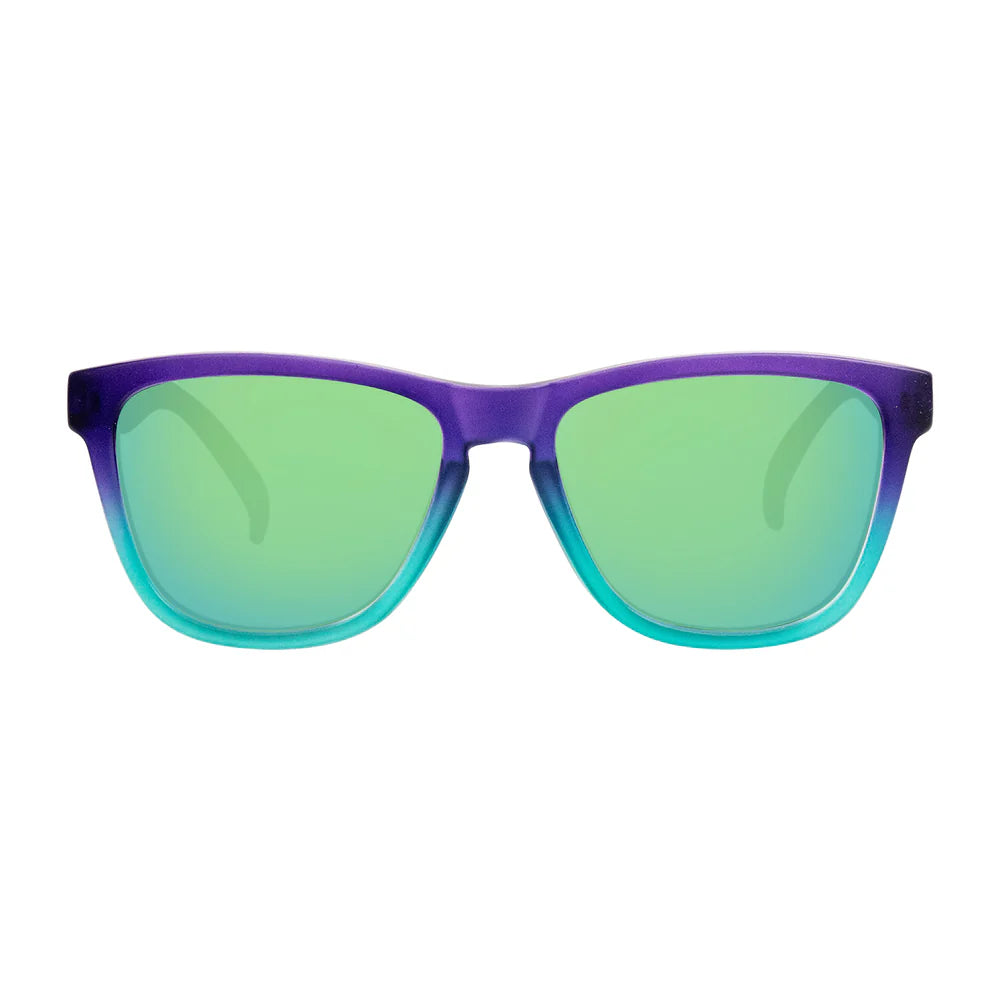 Cassette Optics Easy Livin Sunglasses - Purple Seafoam Fade / Green Mirror Polarized Lens