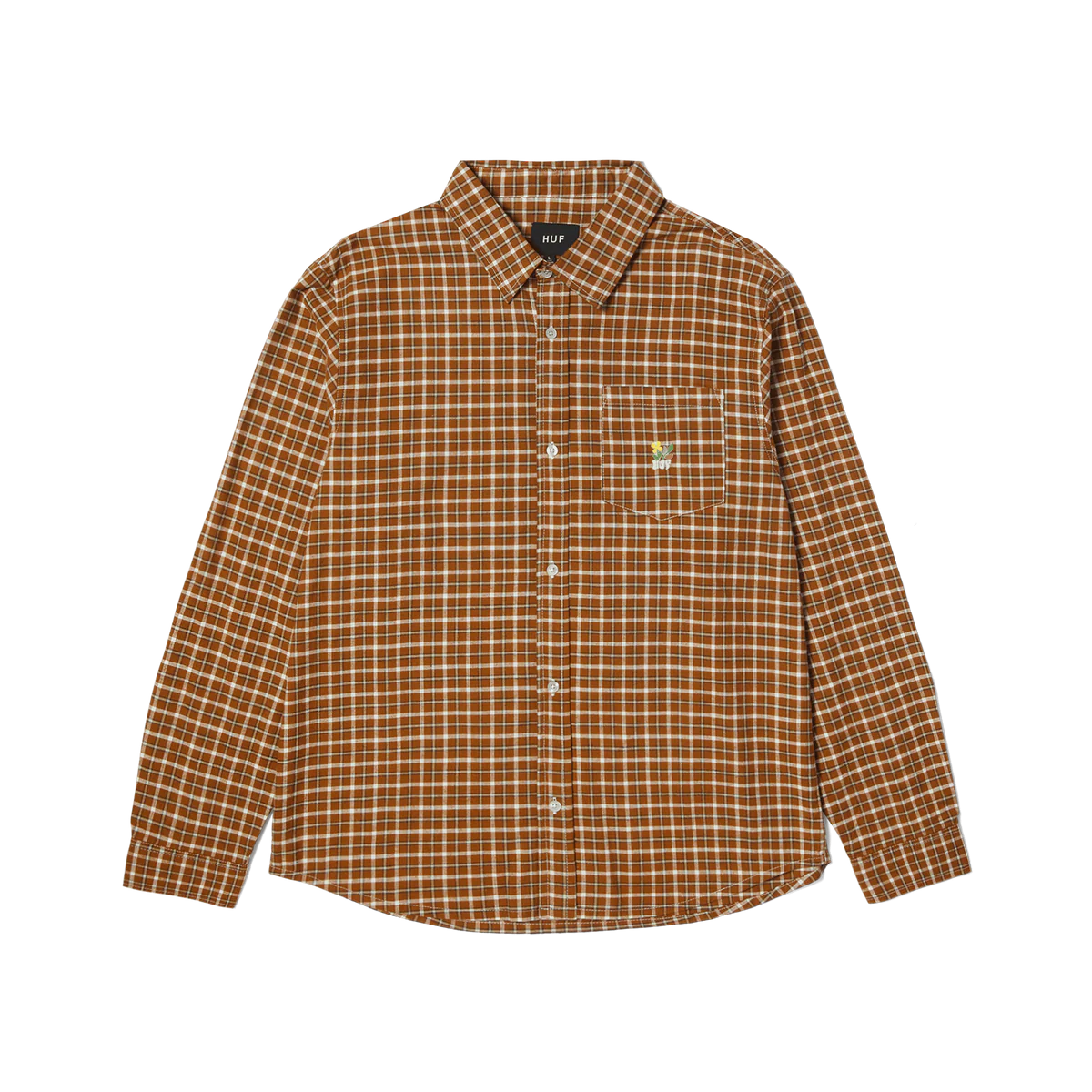 HUF Echo Oxford Plaid Shirt - Russet