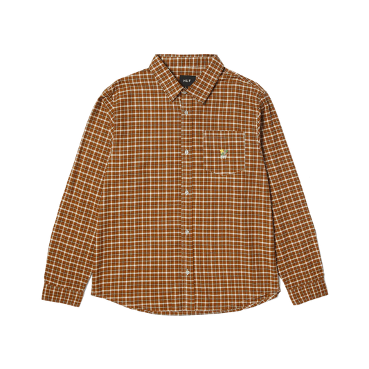 HUF Echo Oxford Plaid Shirt - Russet