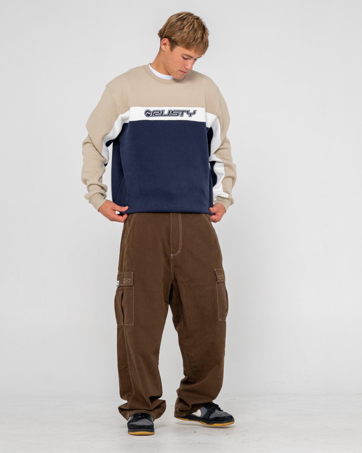 Rusty Pod Racer Crew Fleece - Navy Blue