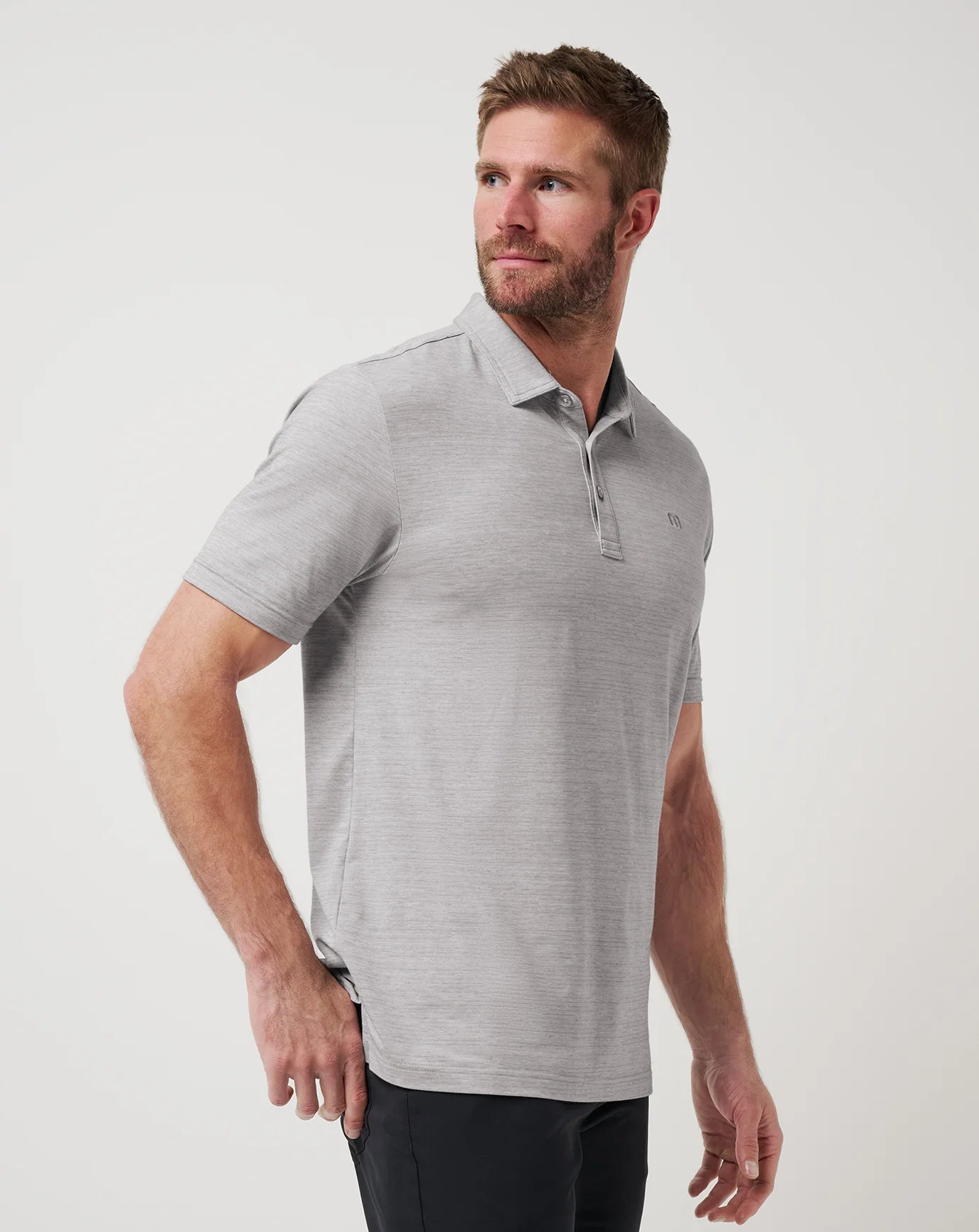 The Heater Polo - Heather Microchip