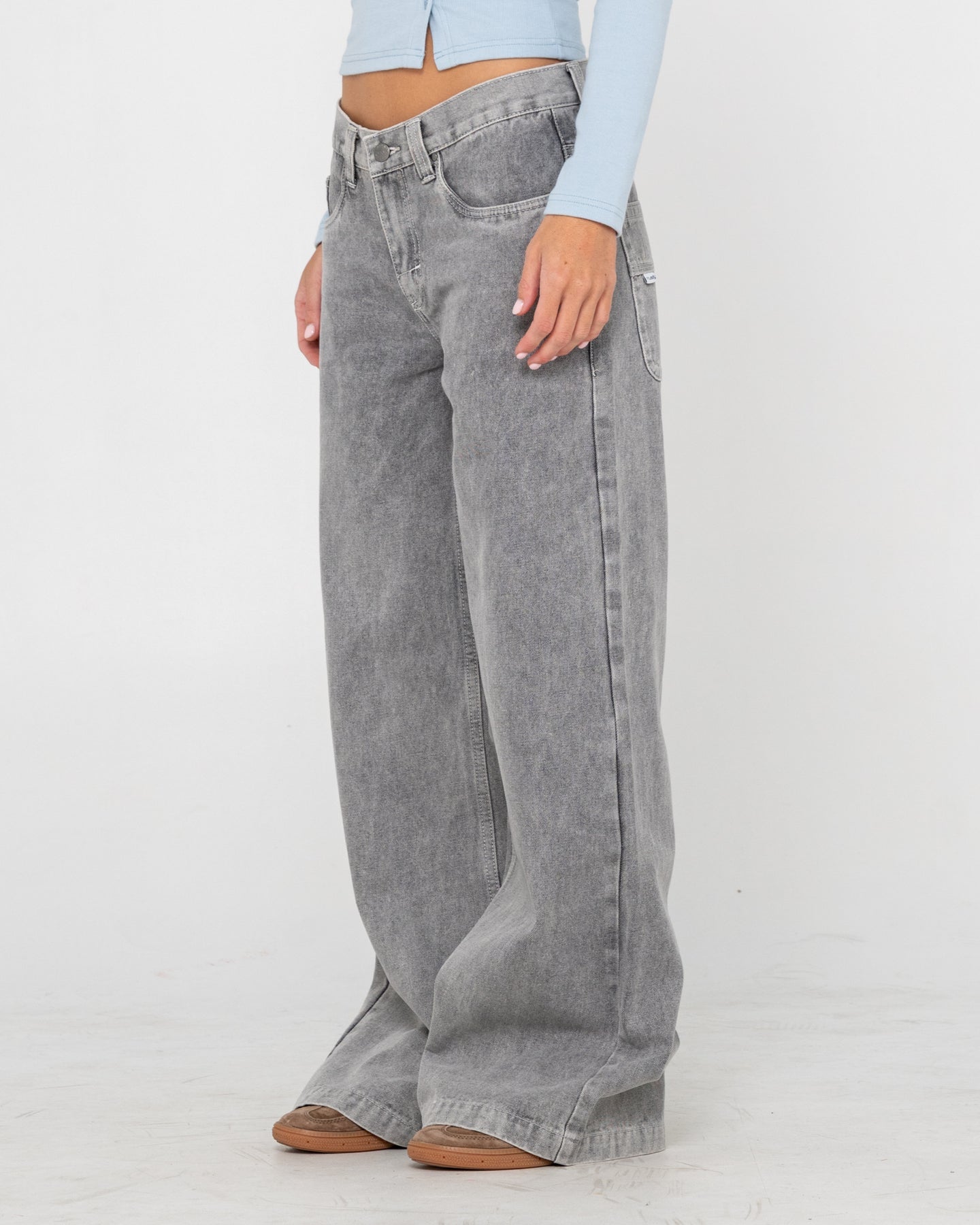 Rusty Wendy Wide Low Rise Denim Jean - London Summer