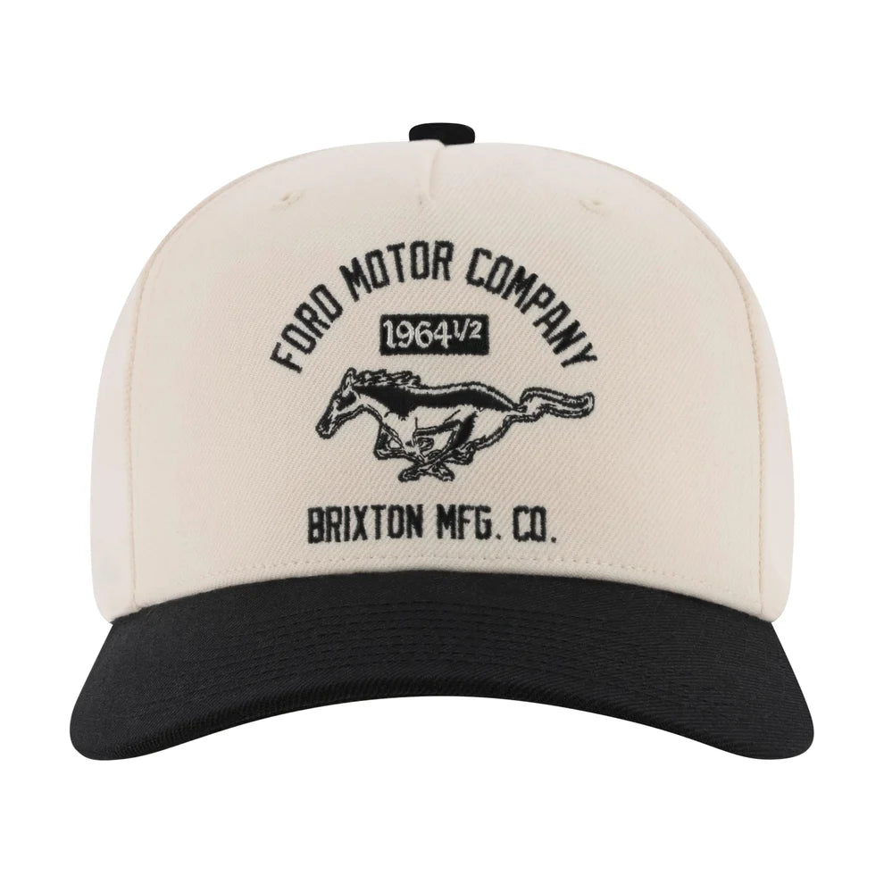 Brixton x Ford Mustang SnapBack Hat - Wimbledon White/Burnt Rubber