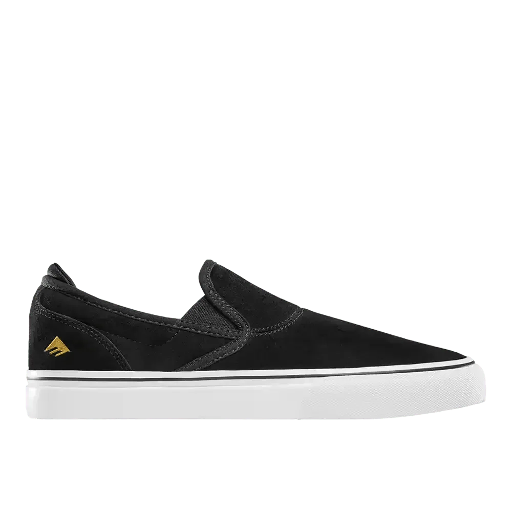 Emerica Wino G6 Slip On - Black / White w/ Gold