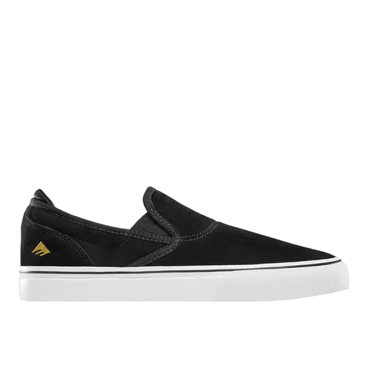 Emerica Wino G6 Slip On - Black / White w/ Gold