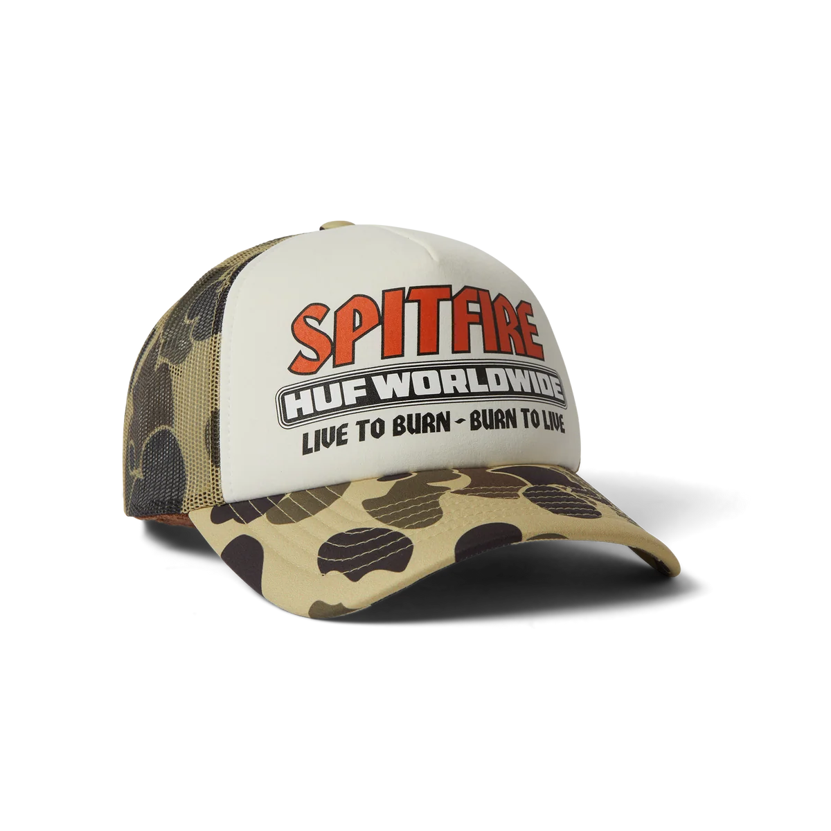 HUF x Spitfire Burn Forever Trucker - Camo