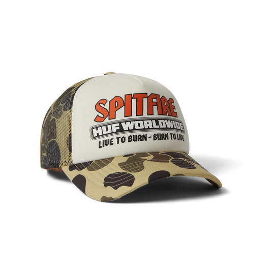 HUF x Spitfire Burn Forever Trucker - Camo