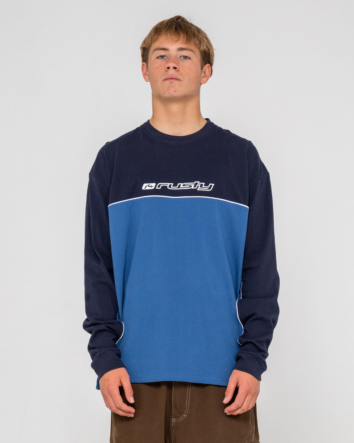 Rusty Infinity L/S Tee - Atlantic Blue
