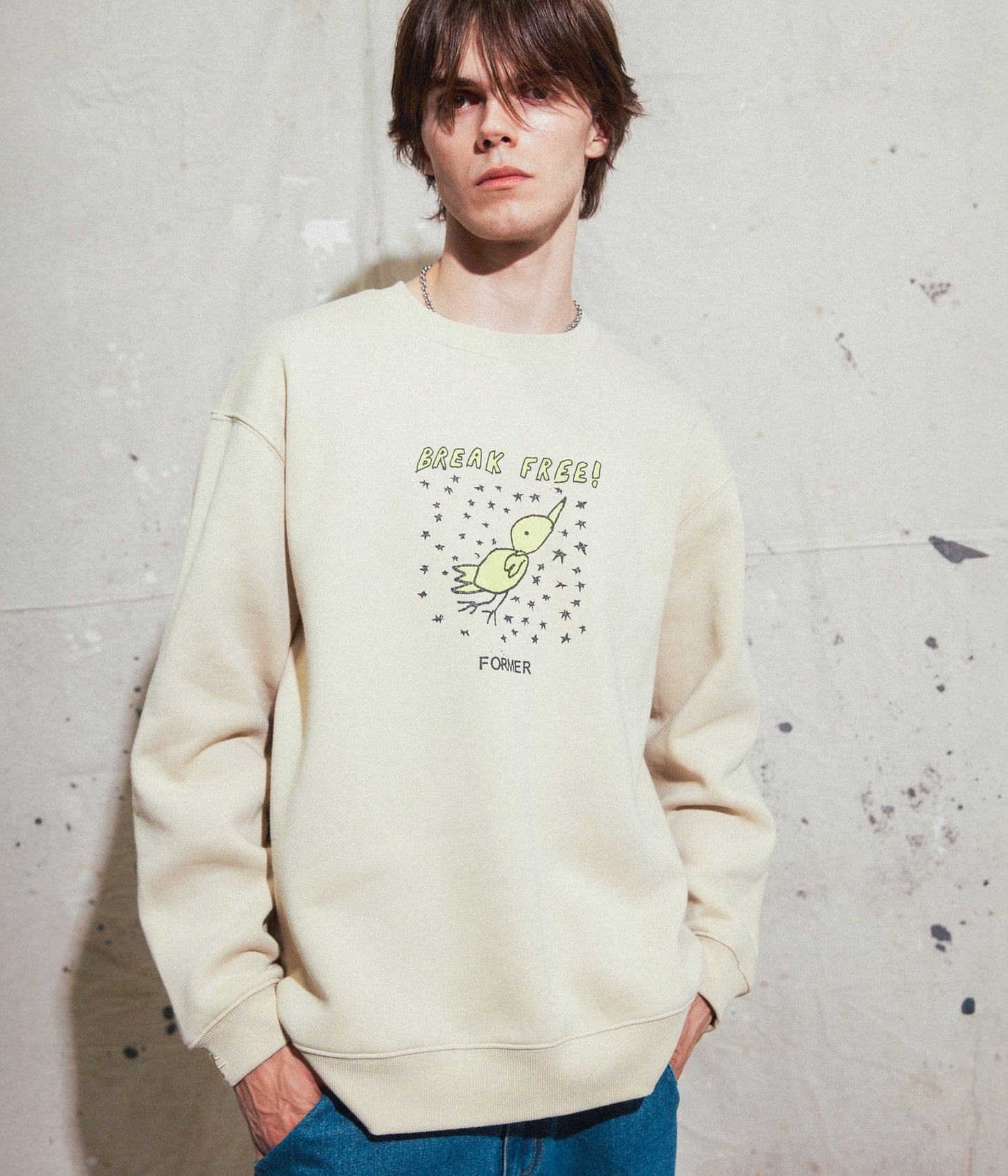Former Break Free Crewneck Sweatshirt - Bone