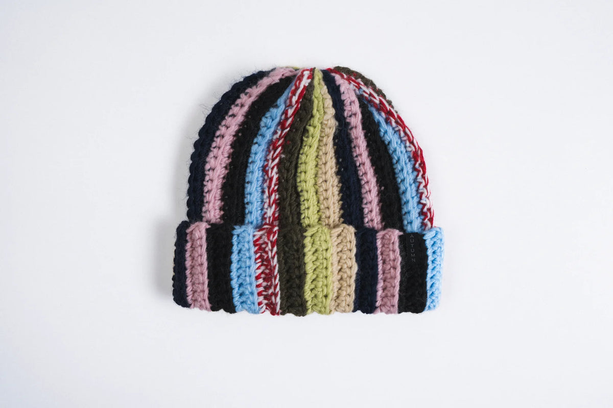 Autumn Patchwork Beanie - Lemonade