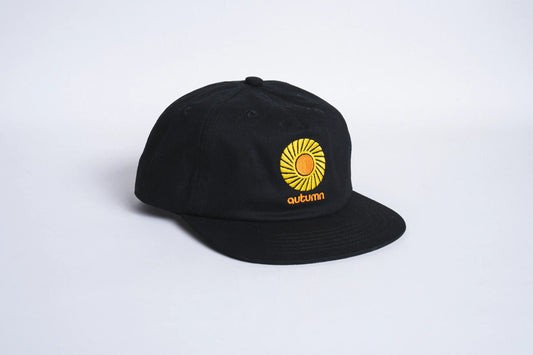 Autumn Twill Five Panel Snapback - Black