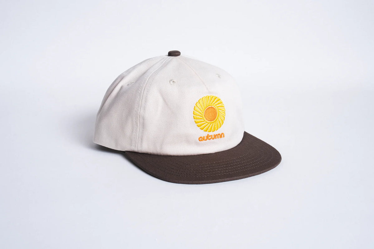 Autumn Twill Five Panel Snapback - Natural