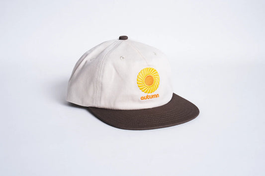 Autumn Twill Five Panel Snapback - Natural