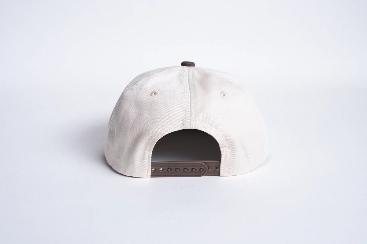 Autumn Twill Five Panel Snapback - Natural