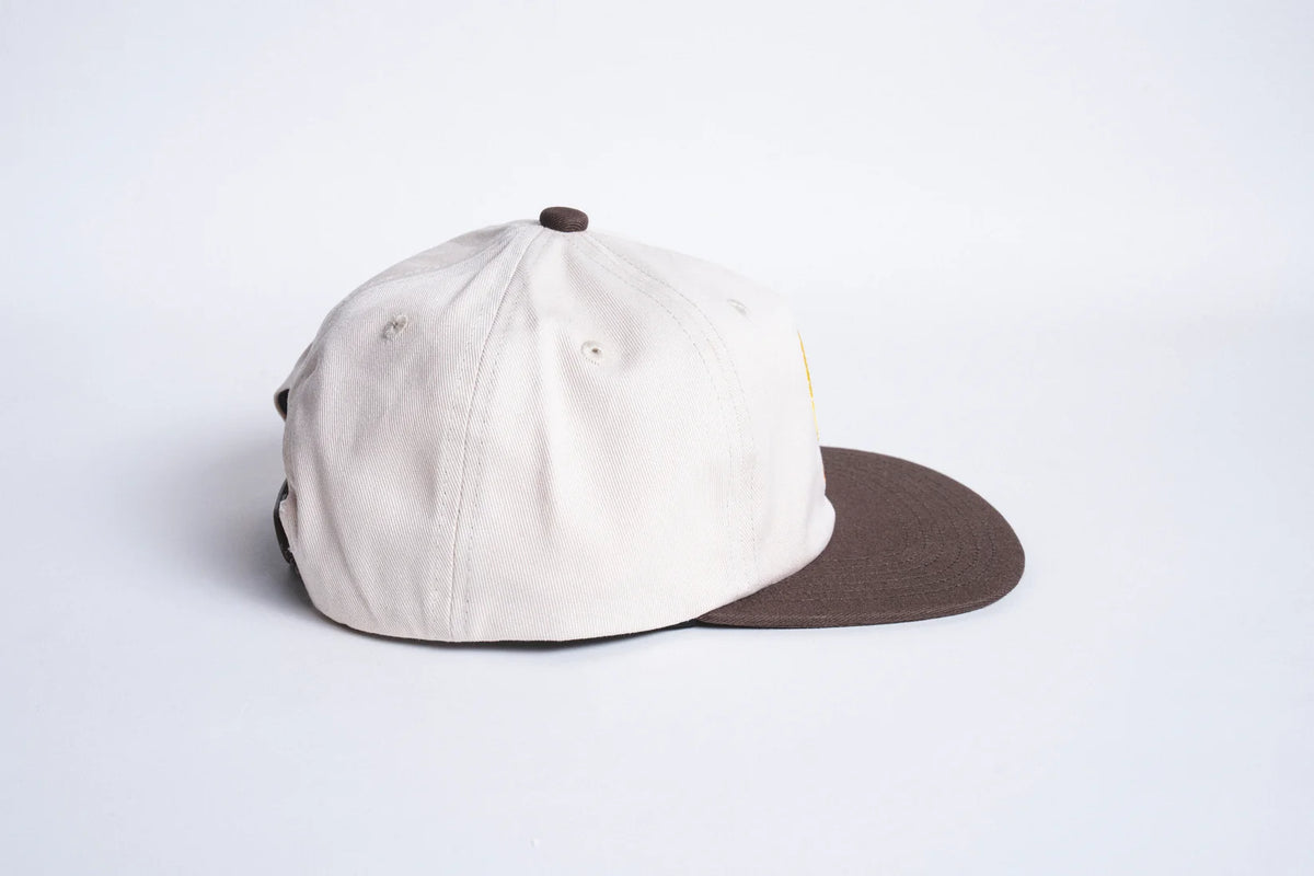 Autumn Twill Five Panel Snapback - Natural