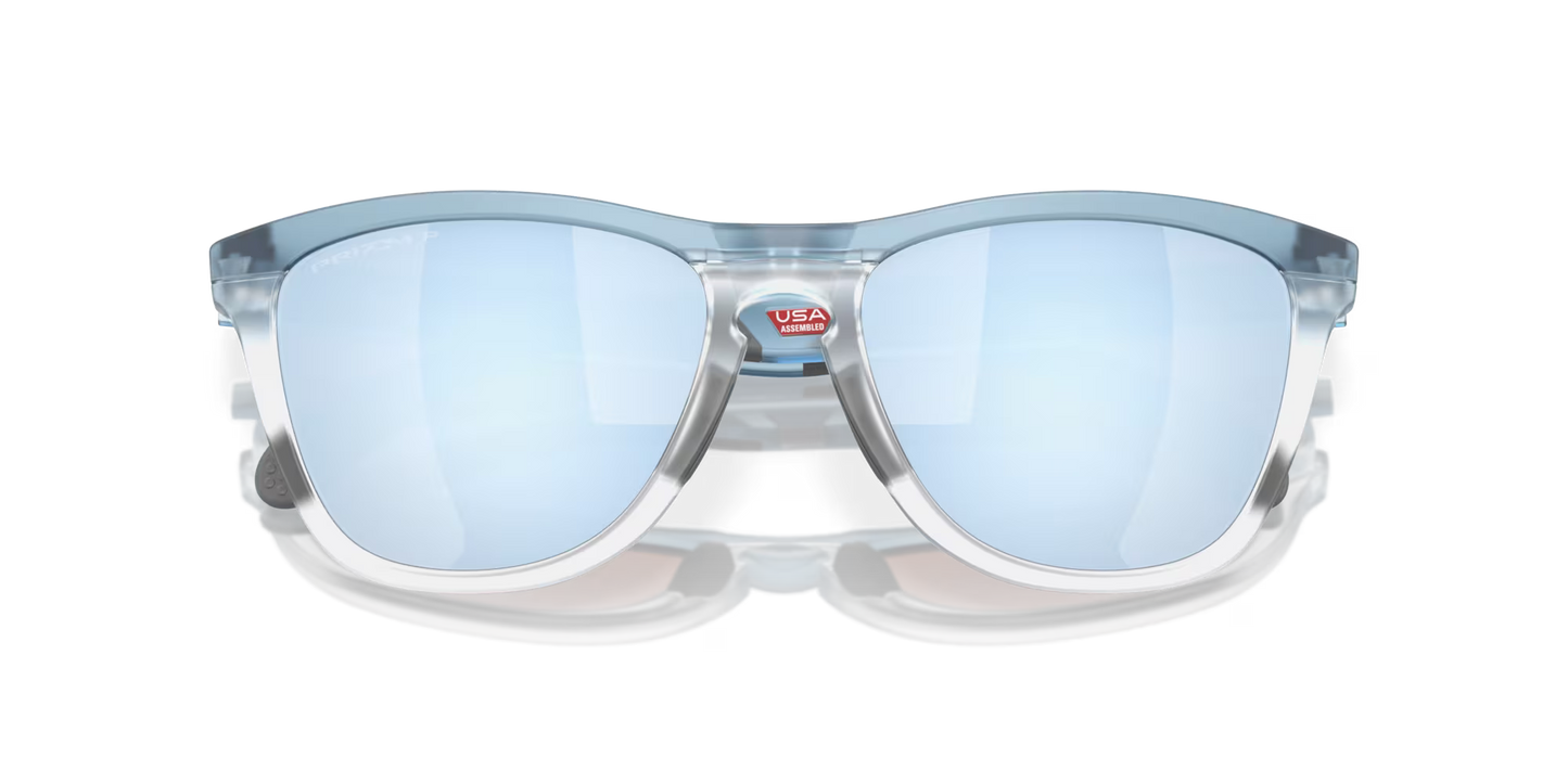 Frogskins Range Trans Stonewash/Clear w/ Prizm Deep Water Polarized